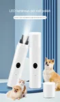 Electric Dog Nail Clippers for Dog Nail Plastic Rechargeable USB Charging LED Light Pet Cat Paws Nail Grooming Cat Products