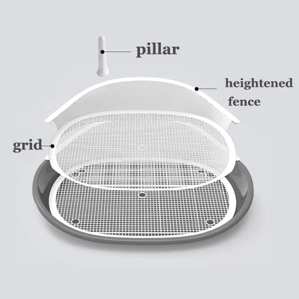 Portable Dog Doggie Cat Toilet Potty Puppy Litter Tray Dog Training Pee Bedpan Pet Cleaning Dogs Toilet Prevent Urine Splashing