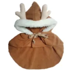 Christmas Tree Elk Cloak Dog Coats XL Winter Holiday Costumes for Pets Festive Apparel for Dogs