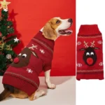 Pet Manufacturer Christmas Dog Clothes Red Nosed Deer Pet Sweaters Teddy Bears for Small Medium and Large Dog Sweaters