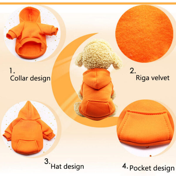 Pet Dog Clothes for Pet Small Dogs Hoodie Warm Clothing for Dog Coat Puppy Outfit Pet Clothes for Large Puppy Hoodies Chihuahua