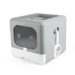 Foldable Cat Litter Box Cat Toilet Box with Cat Litter Scoop Drawer Toilet Anti-Splash Potty Clean House Bedpan Pet Supplies