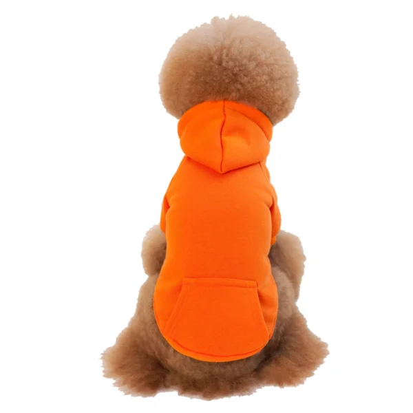 Autumn Winter Dog Clothing Solid Color Clothes for Pet Dog Hoodie Sweater Pet Sweater Teddy Clothes Velvet Dog Coat Cat Hoodies