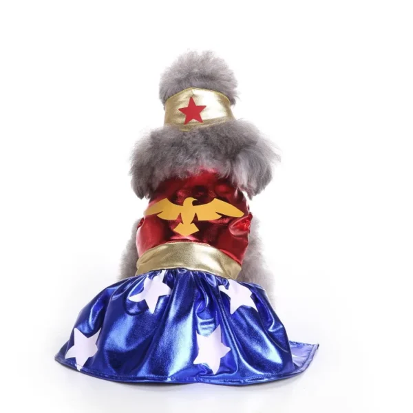 Dog Halloween Wizard Dress Pet Costume with Bat Skirt Winter Christmas Decoration Supplies for Apparel Use