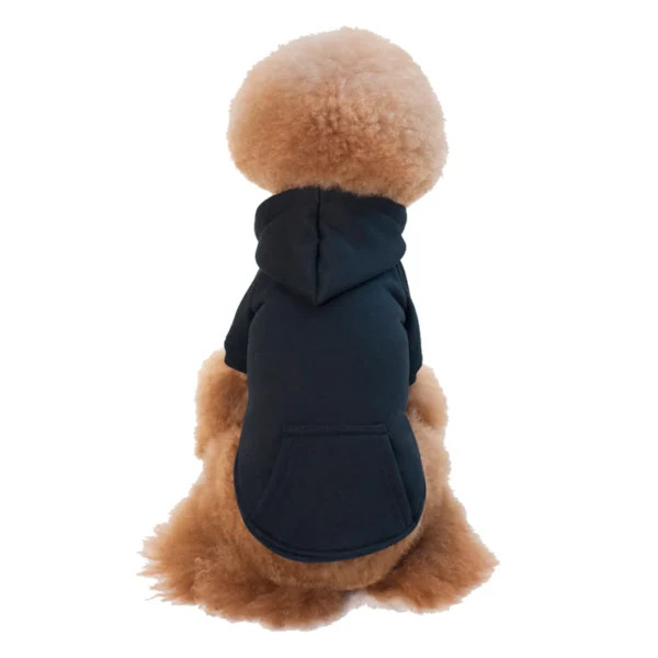 Autumn Winter Dog Clothing Solid Color Clothes for Pet Dog Hoodie Sweater Pet Sweater Teddy Clothes Velvet Dog Coat Cat Hoodies