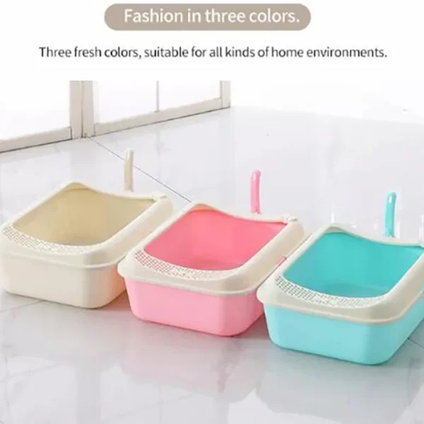 Cats Litter Box Pet Toilet Basin Semi-Closed Dog Clean Toilet Sandbox Cat Dog Tray Kitten Litter Scooper Anti Splash Litter Box