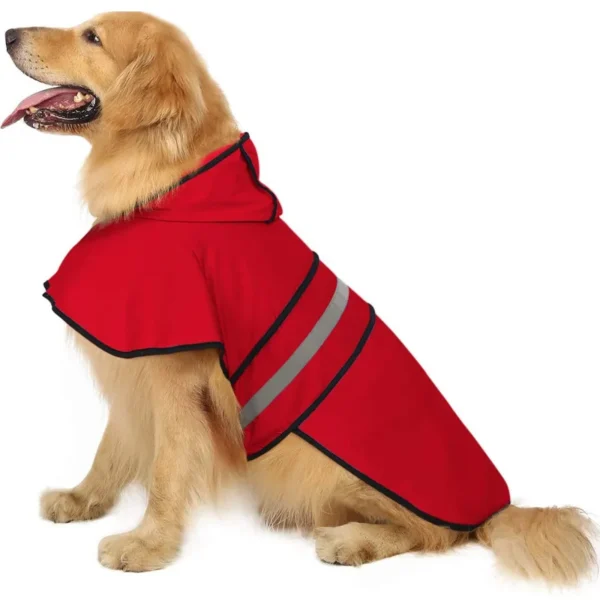 Hot Selling Dog Raincoat Pet Manufacturers Hooded Dog Clothes for Pet for Large Dog Alaska Golden Retriever Poncho Coats