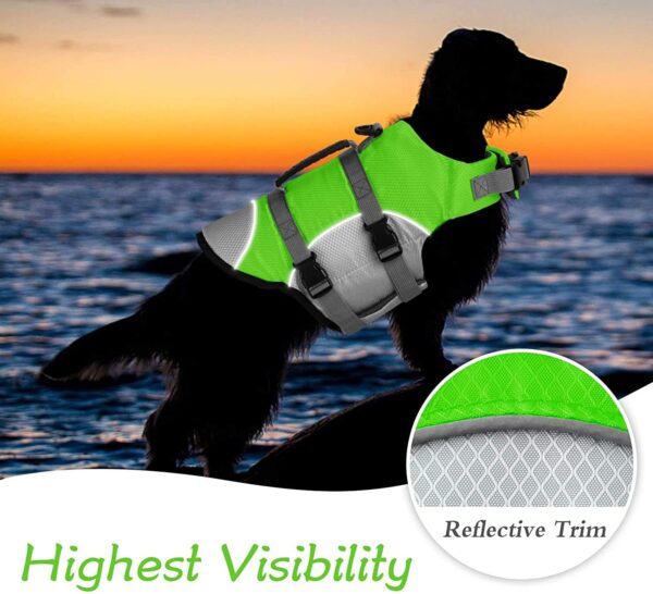 Reflective Dog Life Jacket Sport Safety Rescue Vest Clothes for Pet Designer Dog Adjustable Vests Puppy Float Swimming Pet Vests