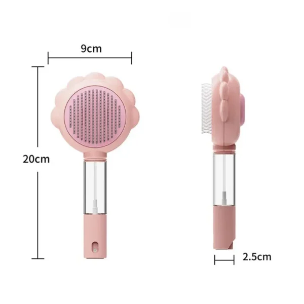 New Sunflower Pet Hair Removal Comb Anti-Flying Self-Cleaning Cat Hair Brush with Massage Feature for Dogs