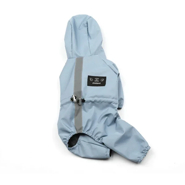 Dog Raincoat Waterproof Coats Lightweight Rain Jacket Rain Hooded Rainwear Safety Reflective Stripes Dog Coat for Small Dogs