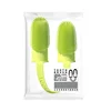 Soft Dog Finger Brush Toothbrush Double Headed Pet Toothbrush Dog Cleaning Breath Care TPR Designer Dog Brush Pet Supplies