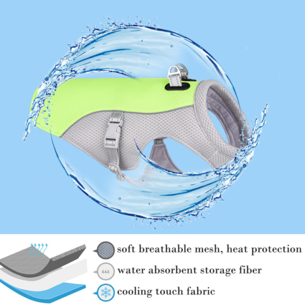 Summer Dog Cooling Vest Harness Reflective Quick Release Hot Pet Clothes for Pet Dog Coat Cool Jacket for Small Dog Accessories