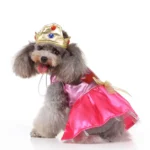 Dog Halloween Wizard Dress Pet Costume with Bat Skirt Winter Christmas Decoration Supplies for Apparel Use