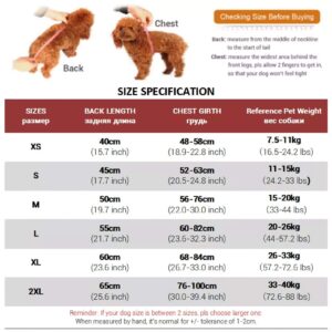 Dog Coat Warm Jacket Waterproof Raincoat Winter Dog Jacket with Pet Harness Reflective Strap Cotton Lining Coat Clothes for Pet 2