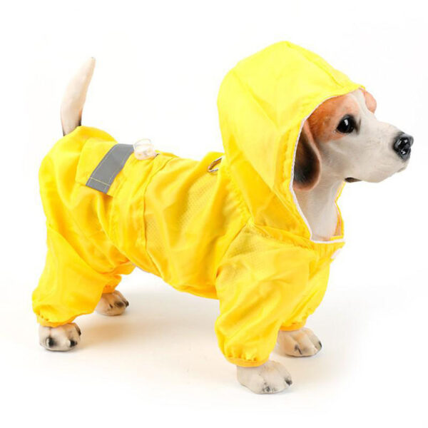 Dog Raincoat Clothes for Pet Dog Rain Coat Hood Reflective Dog Coat Puppy Costumes Waterproof Camouflage Jumpsuit Pet Supplies