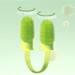 Soft Dog Finger Brush Toothbrush Double Headed Pet Toothbrush Dog Cleaning Breath Care TPR Designer Dog Brush Pet Supplies