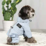 Dog Raincoat Waterproof Coats Lightweight Rain Jacket Rain Hooded Rainwear Safety Reflective Stripes Dog Coat for Small Dogs