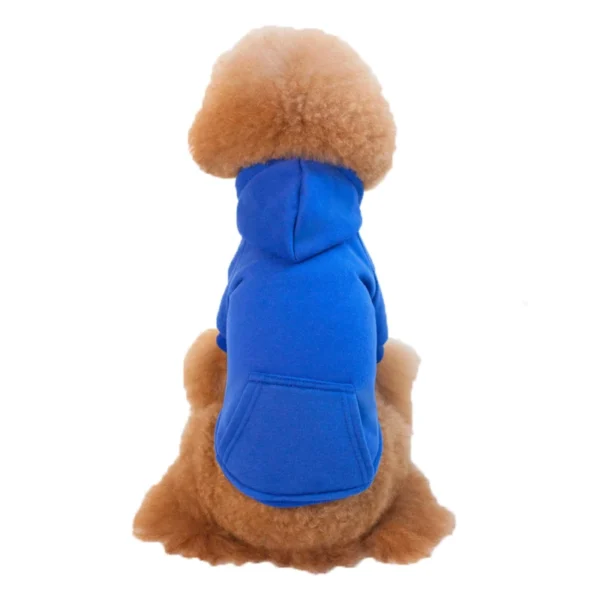 Autumn Winter Dog Clothing Solid Color Clothes for Pet Dog Hoodie Sweater Pet Sweater Teddy Clothes Velvet Dog Coat Cat Hoodies
