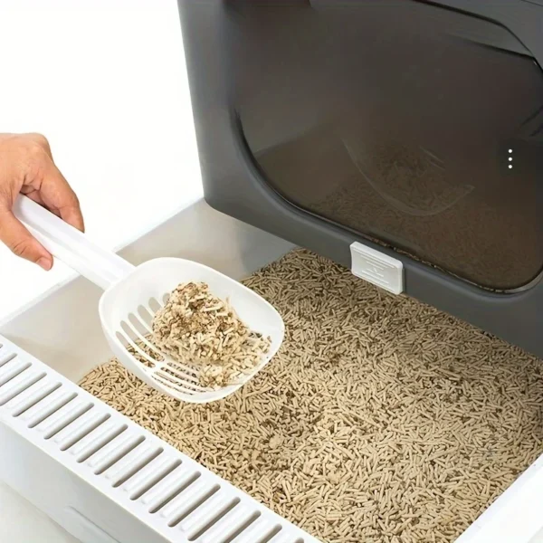 Foldable Cat Litter Box Cat Toilet Box with Cat Litter Scoop Drawer Toilet Anti-Splash Potty Clean House Bedpan Pet Supplies