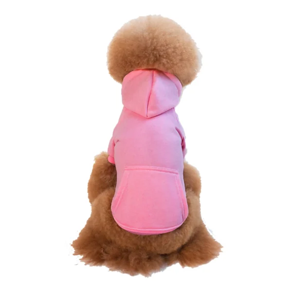 Autumn Winter Dog Clothing Solid Color Clothes for Pet Dog Hoodie Sweater Pet Sweater Teddy Clothes Velvet Dog Coat Cat Hoodies