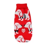 Christmas Dog Sweater Elk Print Pet Sweater for Small Medium Dogs Cat Clothes Designer Dog Products