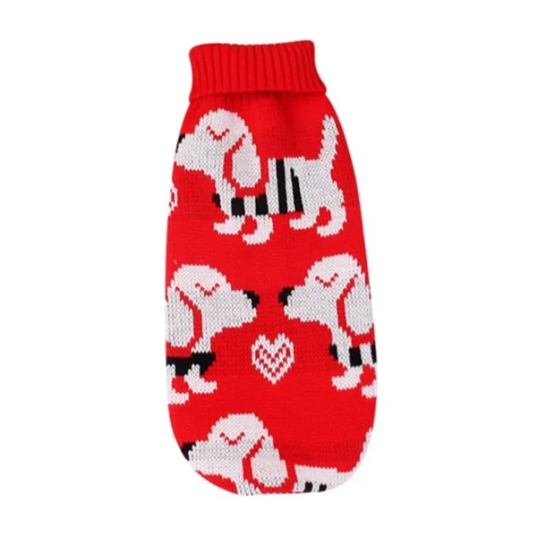 Christmas Dog Sweater Elk Print Pet Sweater for Small Medium Dogs Cat Clothes Designer Dog Products