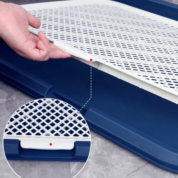 Large Dog Toilet Potty Training Convenient Removable Mesh Tray Seamless Dog Cleaning Robust for Dog up to 50kg Indoor Pet Toilet