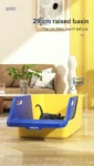 Semi-Closed Cat Litter Box Extra Plastic Large Cat Litter Box Anti-Splash Detachable Cat Toilet Pet Poop Pan Kitten