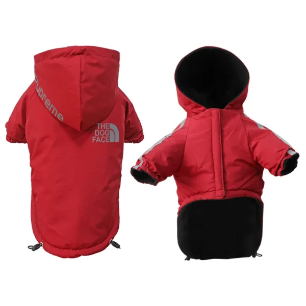 Warm Winter Pet Clothes for Pet Jacket Dog Coat Hooded Cotton Puppy Dog Velvet Thickening Reflective Pet Manufacturer Costumes