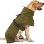 Dog Coat Warm Jacket Waterproof Raincoat Winter Dog Jacket with Pet Harness Reflective Strap Cotton Lining Coat Clothes for Pet