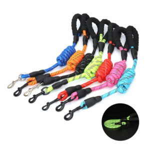Pet Leash Reflective Strong Dog Leash 1.5M Long with Comfortable Padded Handle Heavy Duty Training Durable Nylon Rope Leashes 2