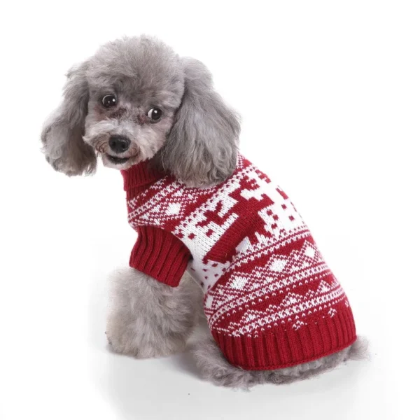 Dog Sweater Pet Christmas Sweater Knitted Design Dog Coat Winter Clothes for Pet Warm Pullover for Small Dogs