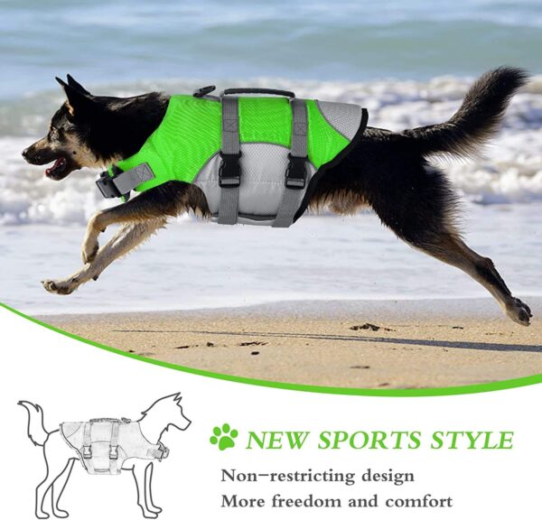 Reflective Dog Life Jacket Sport Safety Rescue Vest Clothes for Pet Designer Dog Adjustable Vests Puppy Float Swimming Pet Vests