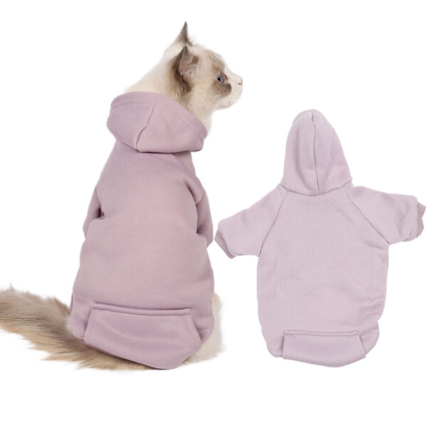 Autumn Winter Dog Clothing Solid Color Clothes for Pet Dog Hoodie Sweater Pet Sweater Teddy Clothes Velvet Dog Coat Cat Hoodies