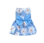 Summer Pet Clothes Princess Dress Butterfly Flower Print Lace Tulle Sleeveless Dog Coat Lovely Pattern Fashion Print Coating