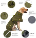 Dog Coat Warm Jacket Waterproof Raincoat Winter Dog Jacket with Pet Harness Reflective Strap Cotton Lining Coat Clothes for Pet