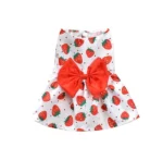 Summer Pet Clothes Princess Dress Butterfly Flower Print Lace Tulle Sleeveless Dog Coat Lovely Pattern Fashion Print Coating