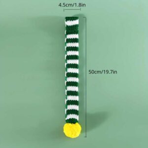 New Knitted Striped Pet Christmas Scarf for Cats Dogs Rabbits Wool Balls Thickened Warm Neck Bibs Dog Scarf 2