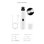 Electric Dog Nail Clippers for Dog Nail Plastic Rechargeable USB Charging LED Light Pet Cat Paws Nail Grooming Cat Products