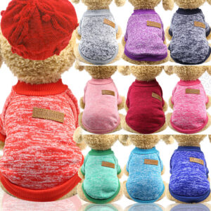 Designer Pet Dog Coat Sweater Soft Thickening Warm Puppy Winter Sweater in Small Medium Large Sizes for Pups Knitwear by Season