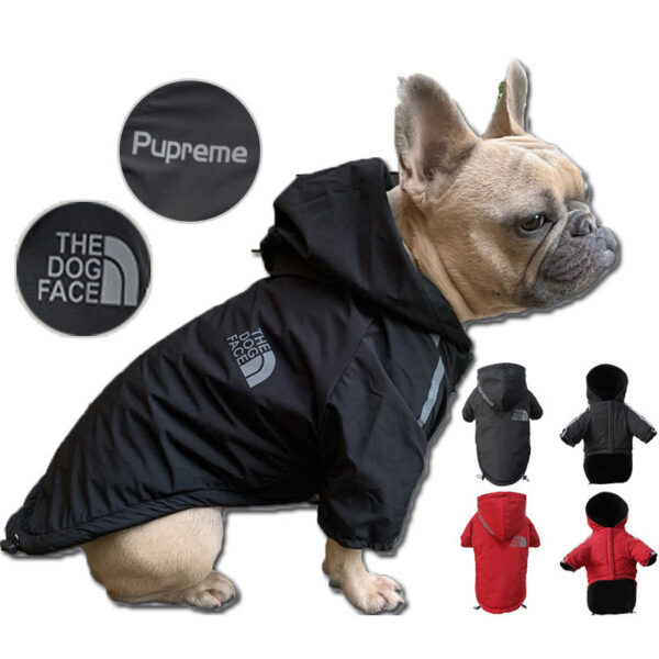 Warm Winter Pet Clothes for Pet Jacket Dog Coat Hooded Cotton Puppy Dog Velvet Thickening Reflective Pet Manufacturer Costumes