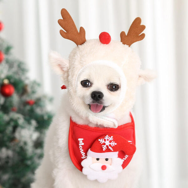Dog Christmas Bandana Santa Hat Designer Dog Scarf Triangle Pet Bandana Clothes for Pet Costume for Small Medium Large Dog Pet