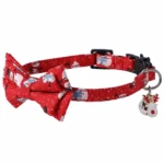 Cat Collar Christmas New Year Buckle Breakaway with Cute Bow Tie Bell Cat Accessories Adjustable Kitten Collar Pets Manufacturer