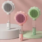 New Sunflower Pet Hair Removal Comb Anti-Flying Self-Cleaning Cat Hair Brush with Massage Feature for Dogs
